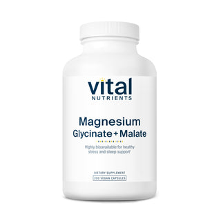 Magnesium Glycinate + Malate - 200 Capsules | Vital Nutrients