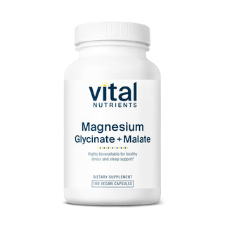 Magnesium (Glycinate/Malate) 120mg - 100 Capsules | Vital Nutrients