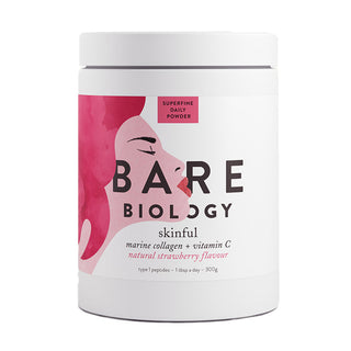 Skinful Marine Collagen + Vitamin C (Strawberry Flavour) - 300g | Bare Biology