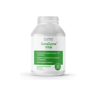 CuraZyme Vital - Gentle Digestive Relief - 90 Capsules | Cura Nutrition