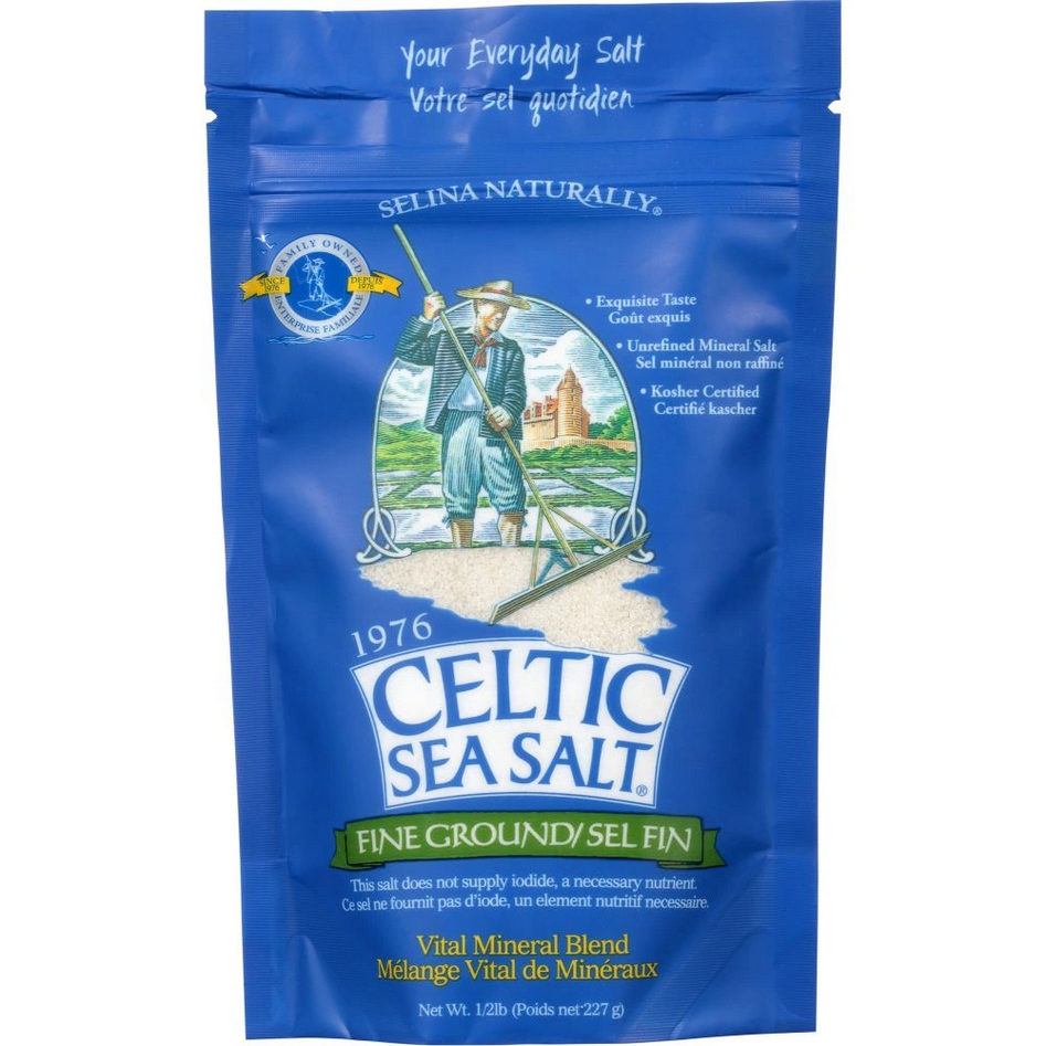 Ground Salt Format Fine Ground Salt - 227g - Celtic Sea Salt | Supplement Hub