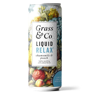 Liquid RELAX Peach, Chamomile & Reishi Nootropic Drink - 250ml | Grass and Co.