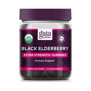 Black Elderberry Extra Strength Gummies - 40 Gummies | Gaia Herbs