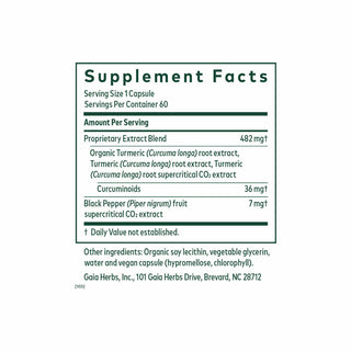 Curcuma Supreme NK-kB Formula - 60 Liquid Phyto-Caps | Gaia Herbs