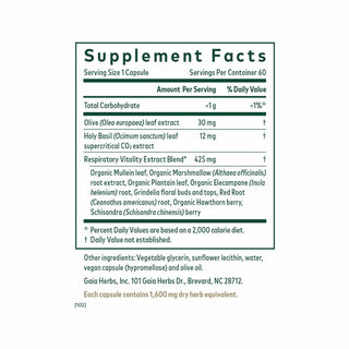 Daily Lung Formula - 60 Liquid Phyto-Caps | Gaia Herbs