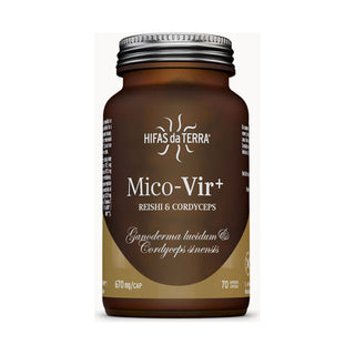 Mico-Vir (Reishi & Cordyceps Sinensis Mushroom Extracts) - 70 Capsules | Hifas da Terra