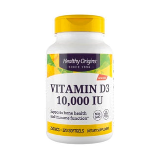 Vitamin D3 10,000IU - 120 Softgels | Healthy Origins