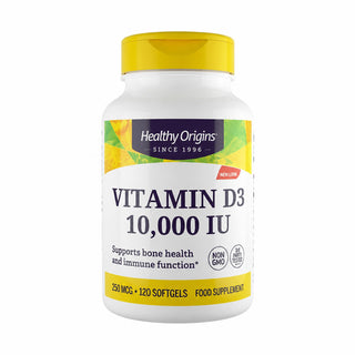 Vitamin D3 10,000IU - 120 Softgels | Healthy Origins