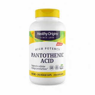 Pantothenic Acid 500mg - 240 Capsules | Healthy Origins