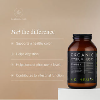 Organic Psyllium Husks - 120 Capsules | KIKI Health