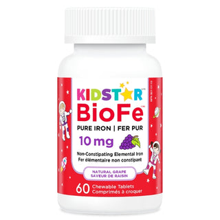 BioFe Pure Iron Chewables (Grape) - 60 Tablets | KidStar Nutrients