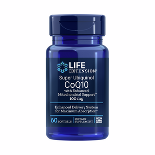 Super Ubiquinol CoQ10 with Enhanced Mitochondrial Support 100mg - 60 Softgels | Life Extension