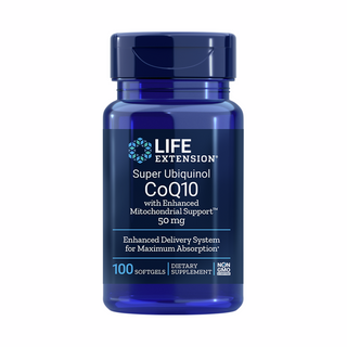 Super Ubiquinol CoQ10 with Enhanced Mitochondrial Support 50mg - 100 Softgels | Life Extension