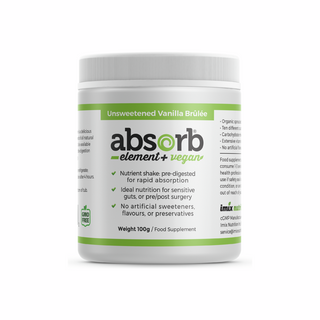 Absorb Element+ Vegan Unsweetened Vanilla Brûlée – 100g (Sample) | Imix Nutrition