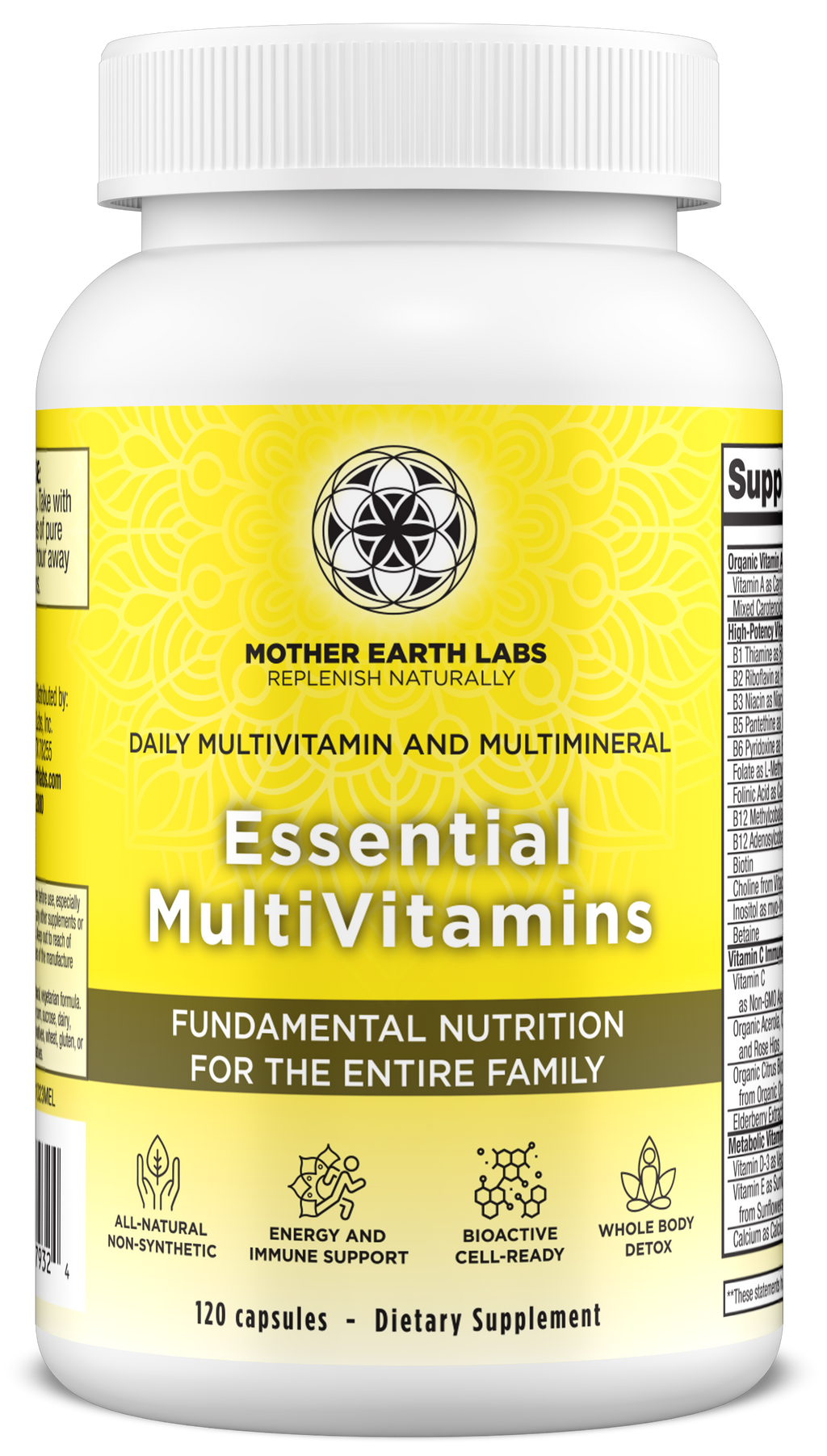 Multivitamin Cap Essential MultiVitamins - 120 Capsules | Mother Earth Labs | Supplement Hub