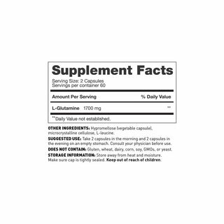 L- Glutamine 850mg - 120 Capsules | Amy Myers MD