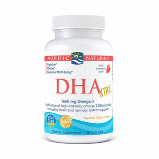 DHA Xtra 1660mg (Strawberry Flavour) - 60 Softgels | Nordic Naturals