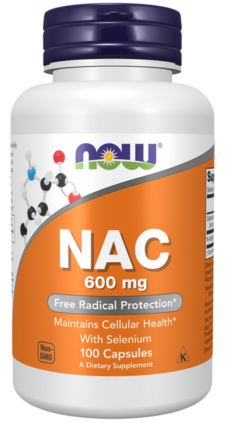 NAC 600mg with Selenium - 100 Capsules | NOW Foods