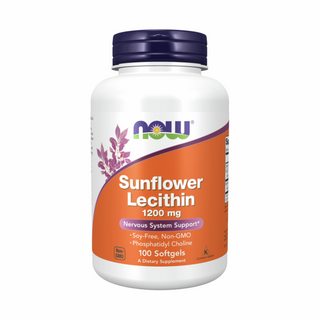 Sunflower Lecithin 1200mg - 100 Softgels | NOW Foods