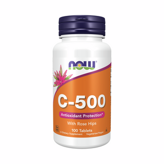 Vitamin C-500 with Rose Hips - 100 Tablets | NOW Foods