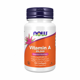 Vitamin A 25,000 - 100 Softgels | NOW Foods