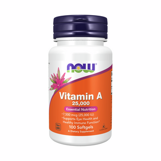 Vitamin A 25,000 - 100 Softgels | NOW Foods