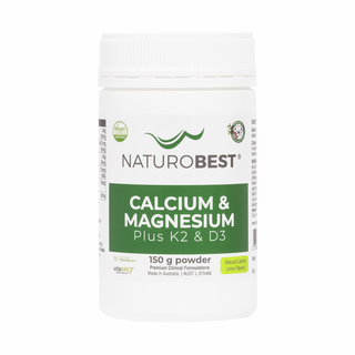 Calcium & Magnesium Plus K2 & D3 - 150g | NaturoBest