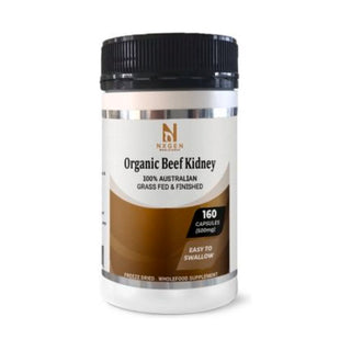 Grass Fed Beef Kidney 500mg - 160 Capsules | NXGEN Wholefoods