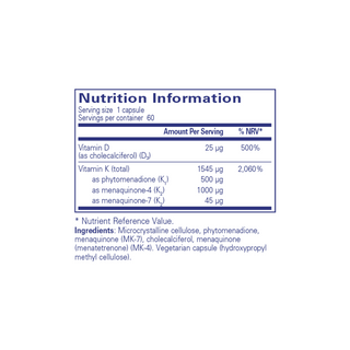 Vitamin K with D3 - 60 Capsules | Pure Encapsulations