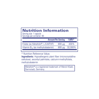 B12 Folate - 60 Capsules | Pure Encapsulations