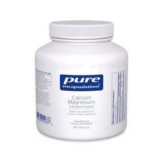 Calcium Magnesium (citrate/malate) - 180 Capsules | Pure Encapsualtions