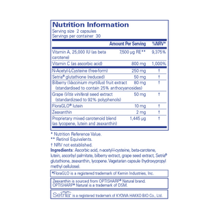 Vision Support Formula - 60 Capsules | Pure Encapsulations