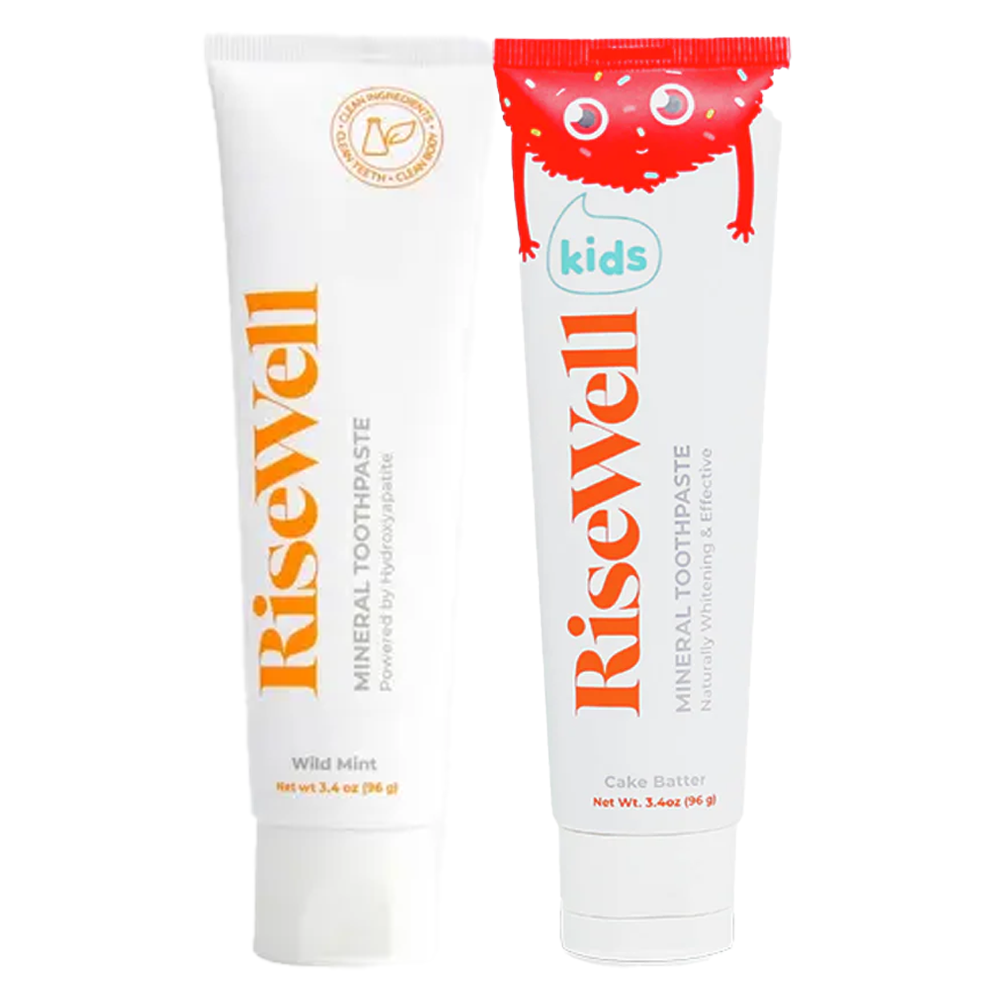 RiseWell Mineral Toothpaste 96g - Adult & Kids Bundle