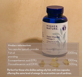 Super Potency Omega Fish Oil - 60 Capsules | Higher Nature