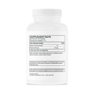 Betaine HCl/Pepsin - 225 Capsules | Thorne