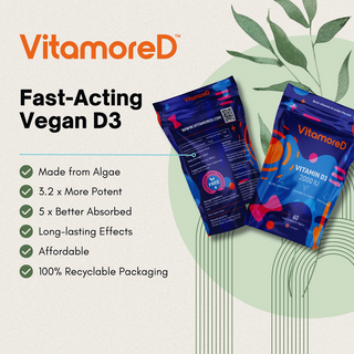 VitamoreD Fast-Acting Vitamin D3 Supplement – Active Form Calcifediol for Enhanced Absorption | VitamoreD