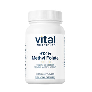 B12/Methyl Folate 1000mcg/800mcg - 100 Capsules | Vital Nutrients