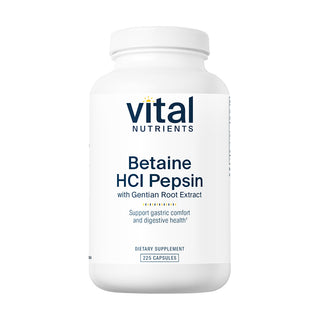 Betaine HCl Pepsin - 225 Capsules | Vital Nutrients