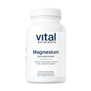 Magnesium (Glycinate/Malate) 120mg - 100 Capsules | Vital Nutrients