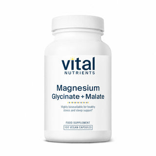 Magnesium (Glycinate/Malate) 120mg - 100 Capsules | Vital Nutrients