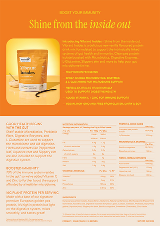 Plant Protein Plus - Vibrant Insides - 250g | Nuzest